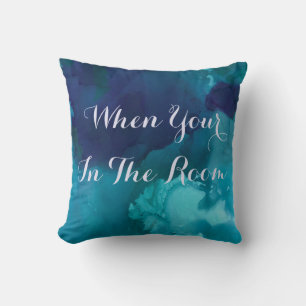 Almofada Travesseiro Decorrido Azul Marble Reversible