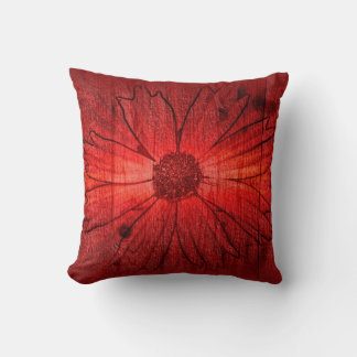 Almofada Travesseiro Design da pintura de Flor Vermelho