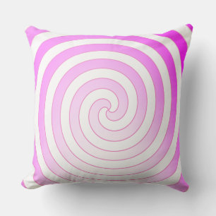 Almofada Travesseiro Design espiralar roxo e branco lavanda