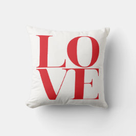 Almofada Travesseiro Dia de os namorados Red and White LOVE
