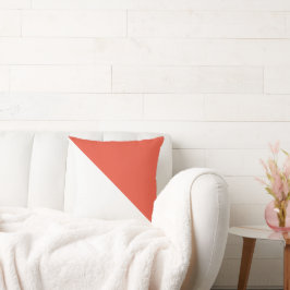 Almofada Travesseiro Diagonal Two Tone Laranja Escuro