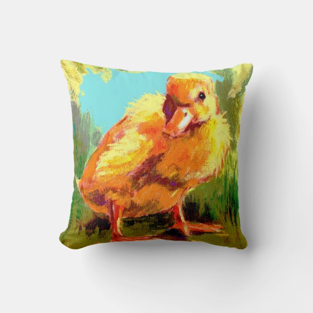 Almofada Travesseiro distorcido amarelo do patinho de (Frente)