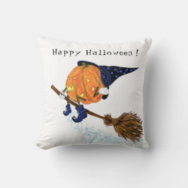 Almofada Travesseiro Divertido de Halloween Bruxa Abóbora V