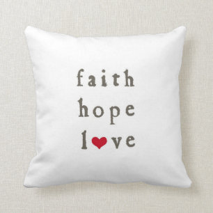 Almofada Travesseiro do amor da esperança da fé