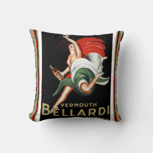 Almofada Travesseiro do art deco de Bellardi do vermute
