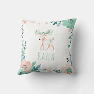 Almofada Travesseiro do Boho Baby Moose Verde Pastel