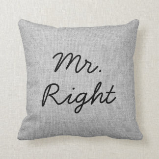 Almofada Travesseiro do casamento de serapilheira do Sr.