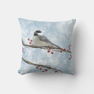Almofada Travesseiro do Chickadee do inverno