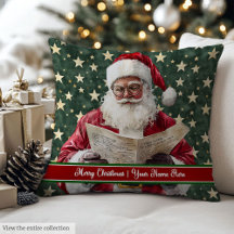 Travesseiro do Decado Verde Vermelho do Santa Clau