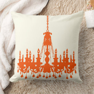 Almofada Travesseiro do Designer de Chandelier Laranja