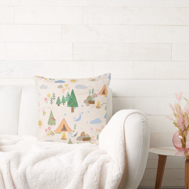 Almofada Travesseiro do dia de acampamento (Sofá)