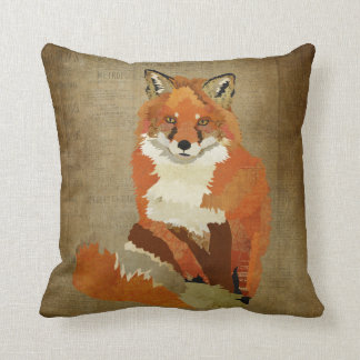 Almofada Travesseiro do Fox vermelho do vintage