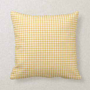 Almofada Travesseiro do guingão no amarelo solar