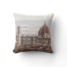 Travesseiro do Live Love Adventure Florence