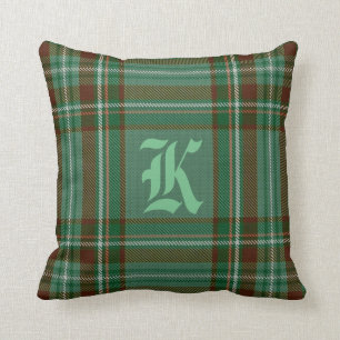 Almofada Travesseiro do monograma do Tartan de Kelly