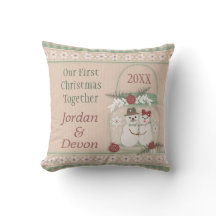 Travesseiro do Natal do casal feito sob encomenda