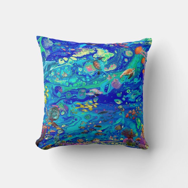 Almofada Travesseiro do oceano, travesseiro da praia, (Frente)