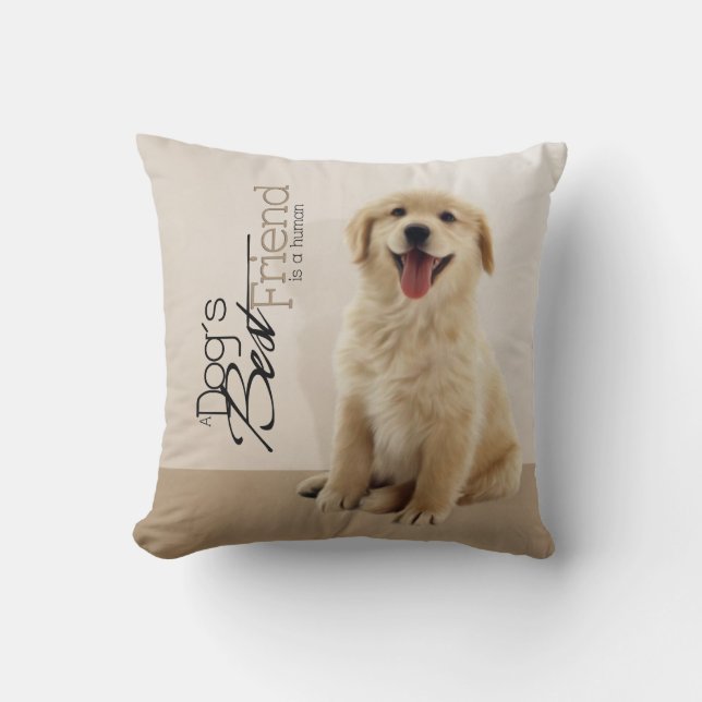 Almofada Travesseiro do ouro Retriever Puppy (Frente)