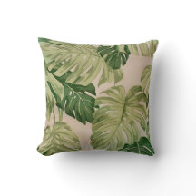 travesseiro do padrão das folhas verdes