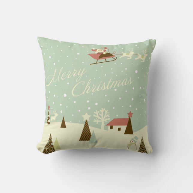 Almofada Travesseiro do papai noel do Natal do país do KRW (Frente)