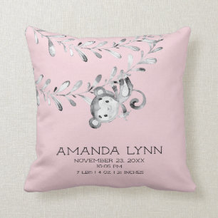 Almofada Travesseiro do Stats do nascimento do bebê do