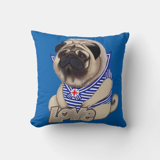 Almofada Travesseiro do Urso-Pug de Europug (Frente)