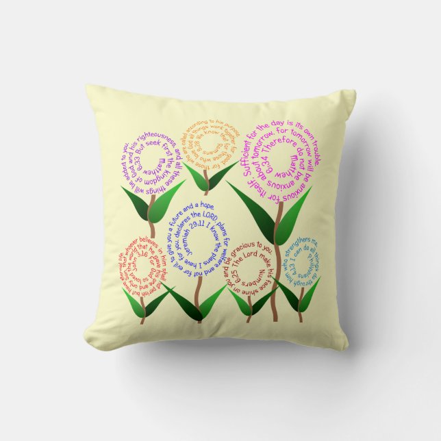 Almofada Travesseiro do verso de 7 bíblias (Frente)