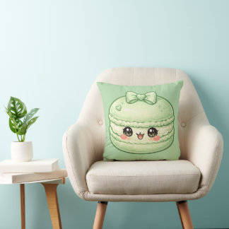 Almofada Travesseiro Doce Macaron Verde Kawaii