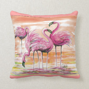 Almofada Travesseiro dos flamingos