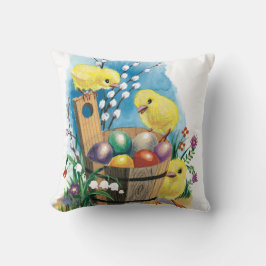 Almofada Travesseiro dos pintinhos da páscoa do vintage
