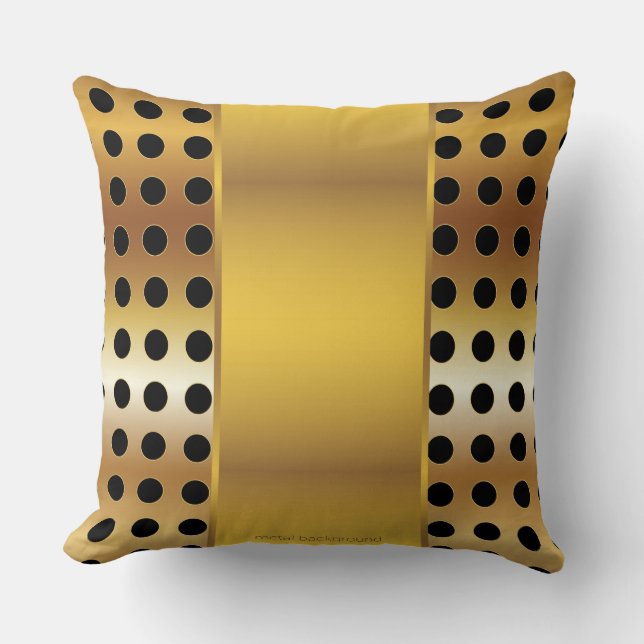 Almofada Travesseiro Dourado de luxo abstrato (Frente)