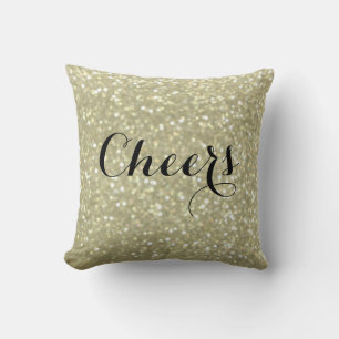 Almofada Travesseiro Dourado Glittery dos elogios