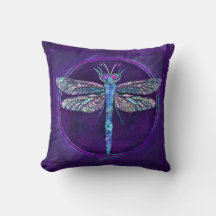 Travesseiro Dragonfly Square em tons de Dreamy