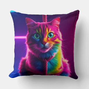 Almofada Travesseiro Duplo Lado: Gato de Prendendo Radiante