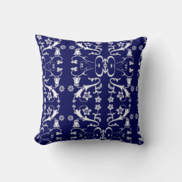 Almofada Travesseiro Elegante de Batik Azul