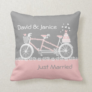 Almofada Travesseiro em tandem da lembrança do casamento d