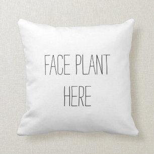 Almofada Travesseiro engraçado da planta da cara