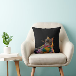 Almofada Travesseiro Engraçado de Vacinação para Gatos - Re