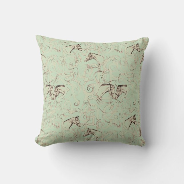 Almofada Travesseiro equestre do vintage (Frente)