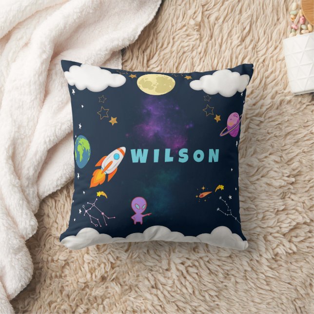 Almofada Travesseiro Espaço Personalizado para Crianças (Cobertor)
