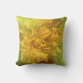 Almofada Travesseiro estampado com flor amarela de íris bel