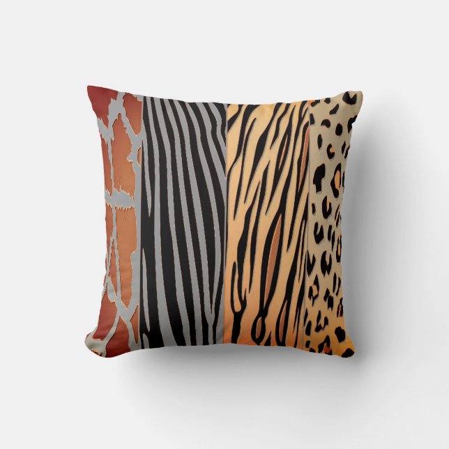 Almofada Travesseiro Estampado com Listras de Zebra (Frente)