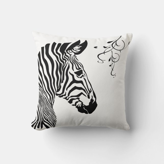 Almofada Travesseiro Estampado de Zebra (Frente)
