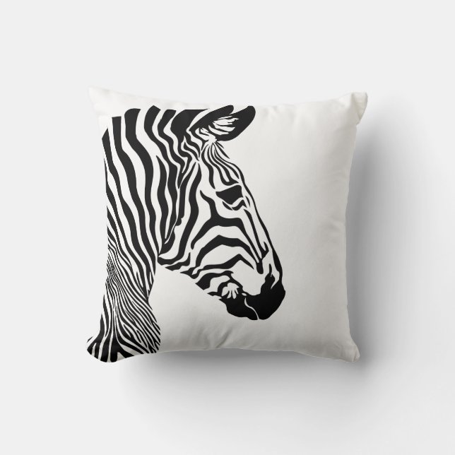 Almofada Travesseiro Estampado de Zebra (Frente)