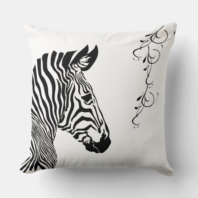 Almofada Travesseiro Estampado de Zebra (Frente)