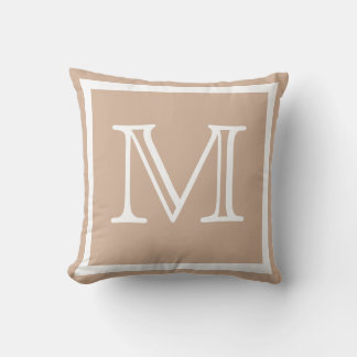 Almofada TRAVESSEIRO esticado de cor sólida MONOGRAM