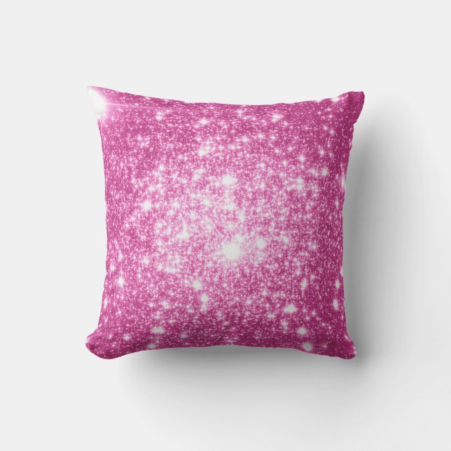 Almofada Travesseiro Estrelas Rosa Fúcsia (Frente)