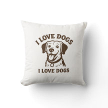 Travesseiro Eu Amo Cachorros – Decoração Aconchega