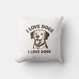 Almofada Travesseiro Eu Amo Cachorros – Decoração Aconchega