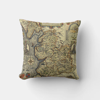 Almofada Travesseiro Explorador de Mapa de Fantasia Vintage